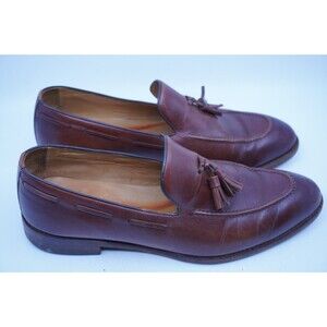Beckett Simonon Bernard Tassel Loafers Brown Leather Handmade US Sz 11.5